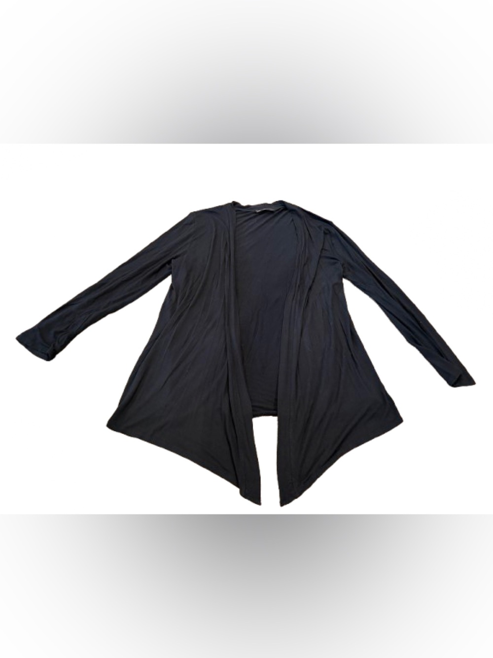 Shiela Rose Women's Black Lightweight Draped Cardigan Size Extra Large